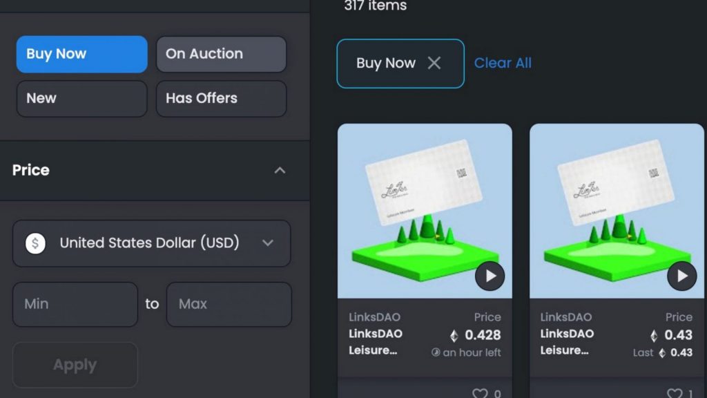 LinksDAO Golf NFT Drop