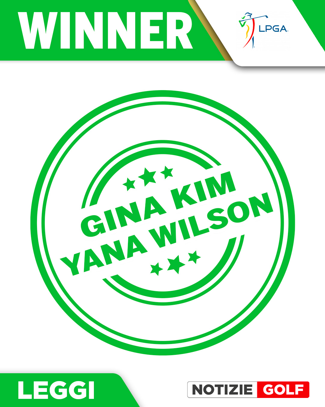 Gina Kim e Yana Wilson vincono il Dow Championship. Melgrati e Moresco 33esime